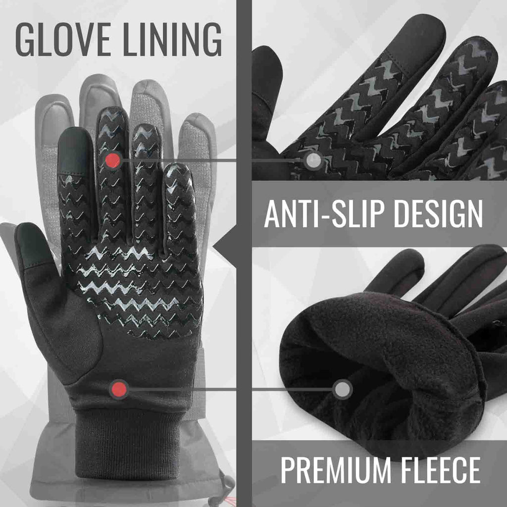 Snowboard & Ski Gloves with Wrist Guard, Kevlar Warm Snow Gloves for Men  and Women
