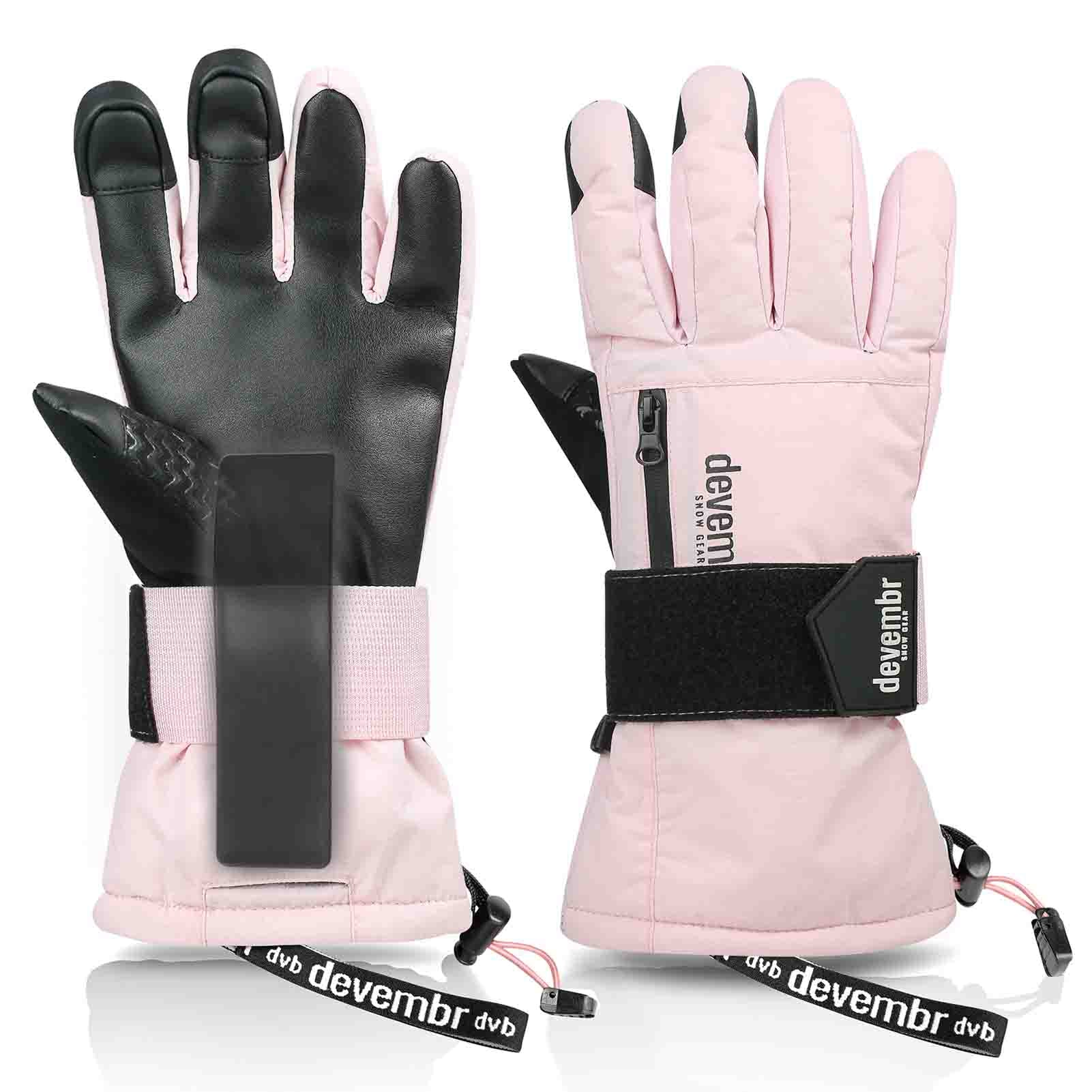 ski-gloves-pink-wrist-guard-
