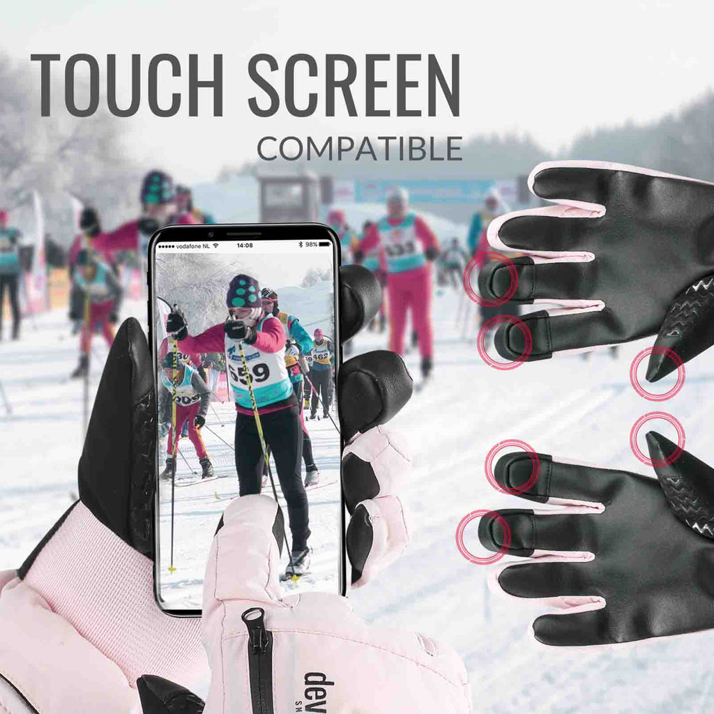 Snowboard & Ski Gloves with Wrist Guard | Snow Gloves | devembr