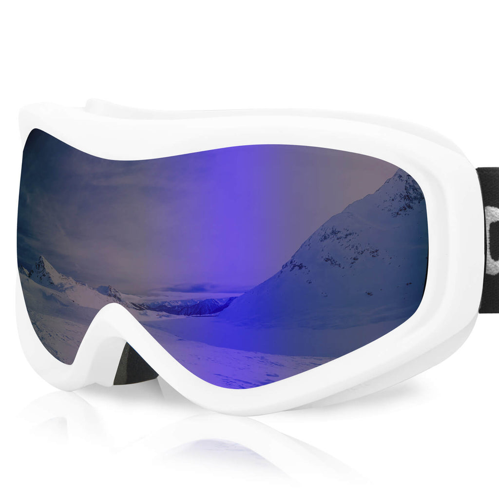 vlt snowboard goggles Ski & Snowboard Goggles for Men and Women | OTG Snow Goggles for Glasses and Helmets | Anti Fog VLT Snowboarding Goggles