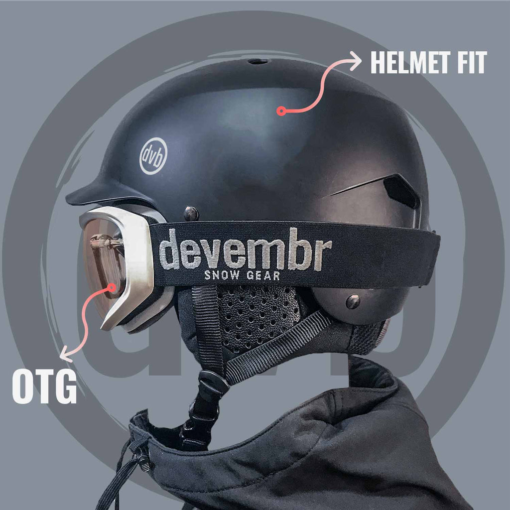 blue snowboard ski helmet white frame goggles Ski & Snowboard Goggles for Men and Women | OTG Snow Goggles for Glasses  and Helmets | Anti Fog VLT Snowboarding Goggles
