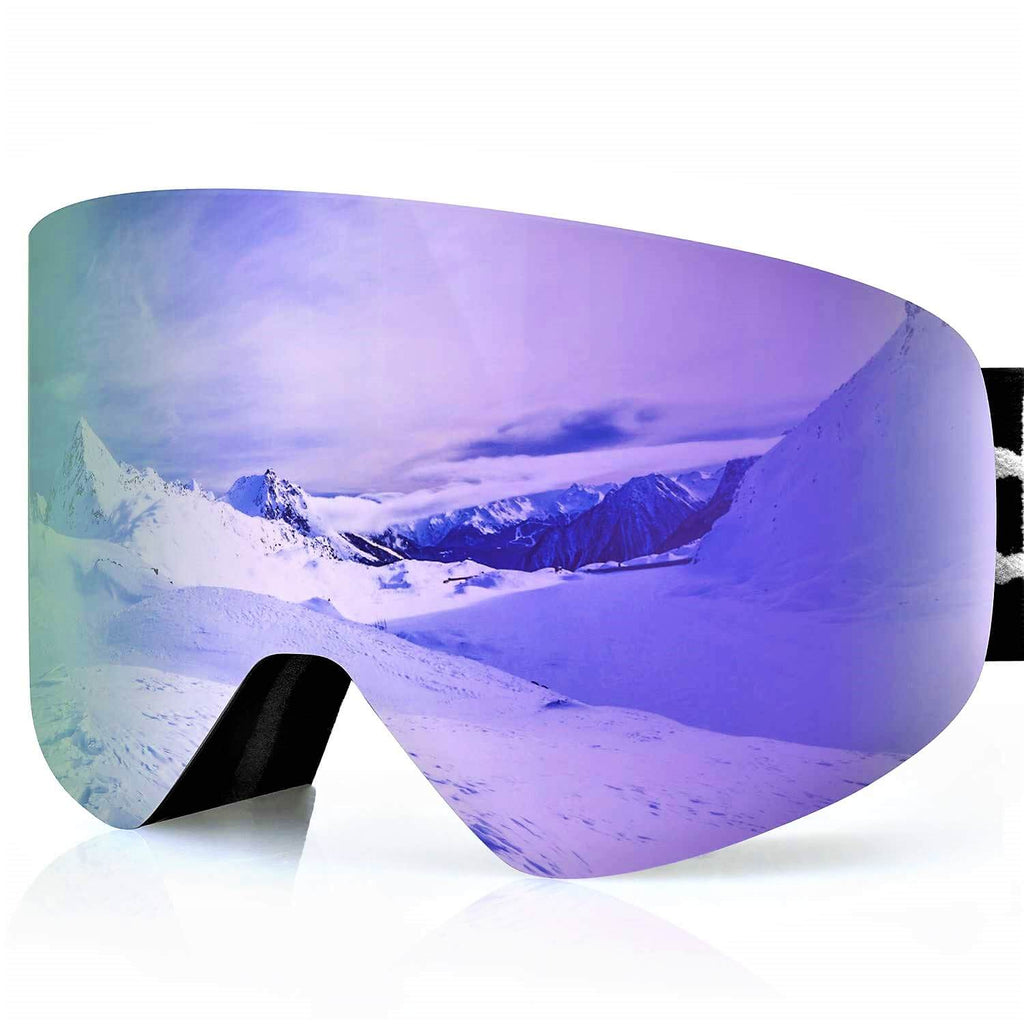 frameless ski goggles Ski & Snowboard Goggles for Men and Women | Magnetic Interchangeable OTG Snow Goggles for Glasses | Anti Fog Snowboarding Goggles