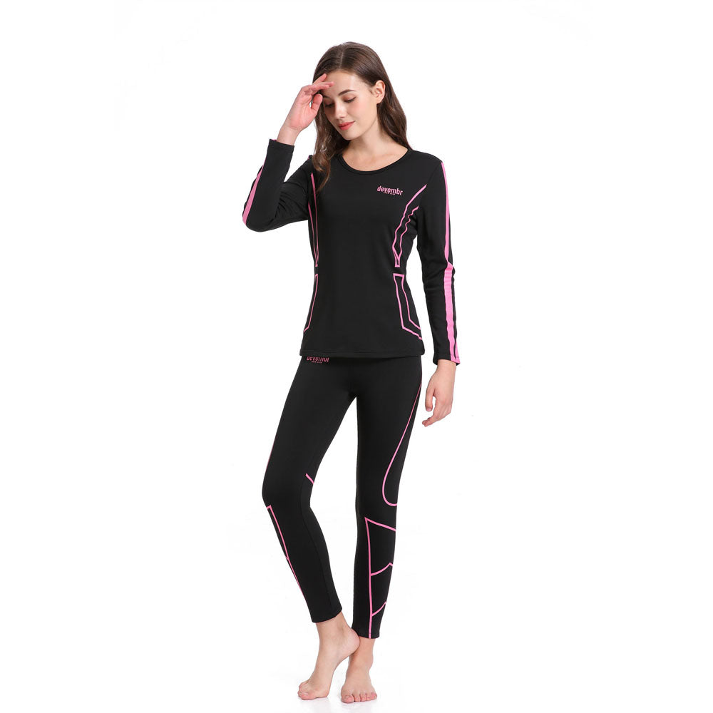 Thermal Underwear For Woman (Black & Pink)